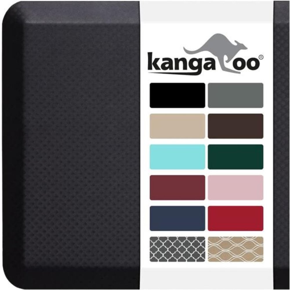 3/4" Thick Superior Comfort, Stain Resistant Floor Rug 32x20, Black